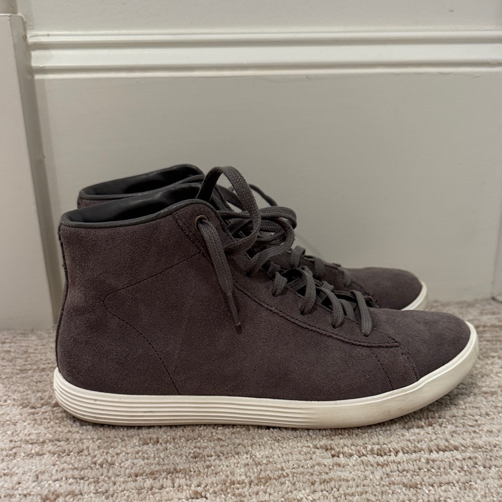Women’s Cole Haan Gray Suede High-Top Sneakers
